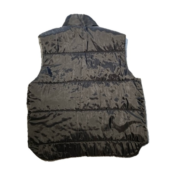 Men Medium Reversible Puffy Vest 90’s Black/Grey - Picture 2 of 4